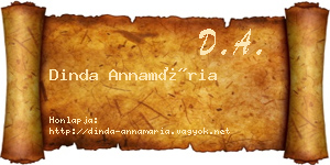 Dinda Annamária névjegykártya
