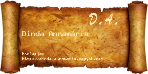 Dinda Annamária névjegykártya