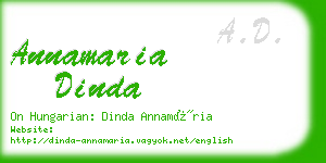 annamaria dinda business card